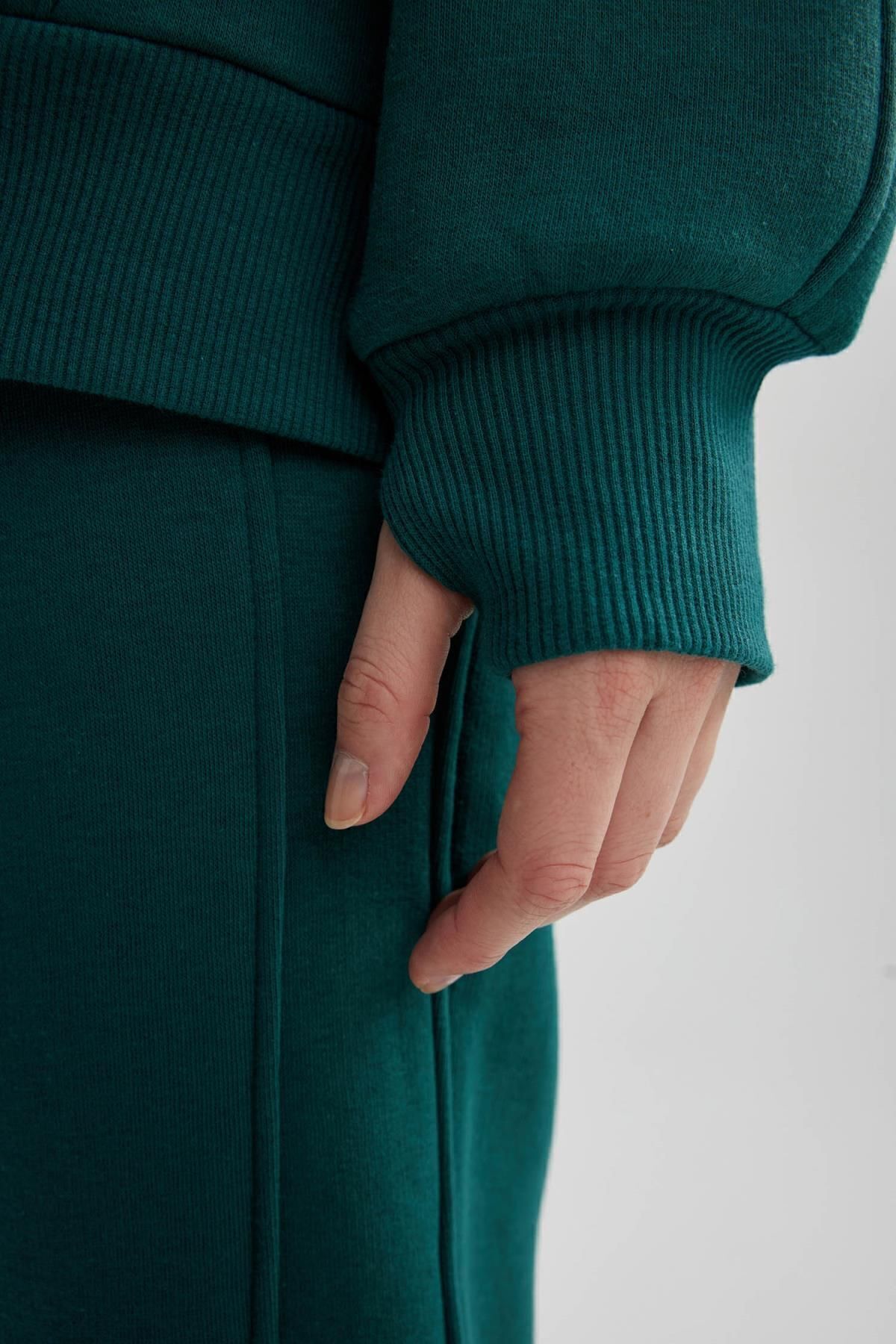 DeFacto-Fit Oversize Fit Χοντρό αθλητικό φούτερ με κουκούλα B0415ax23au 7