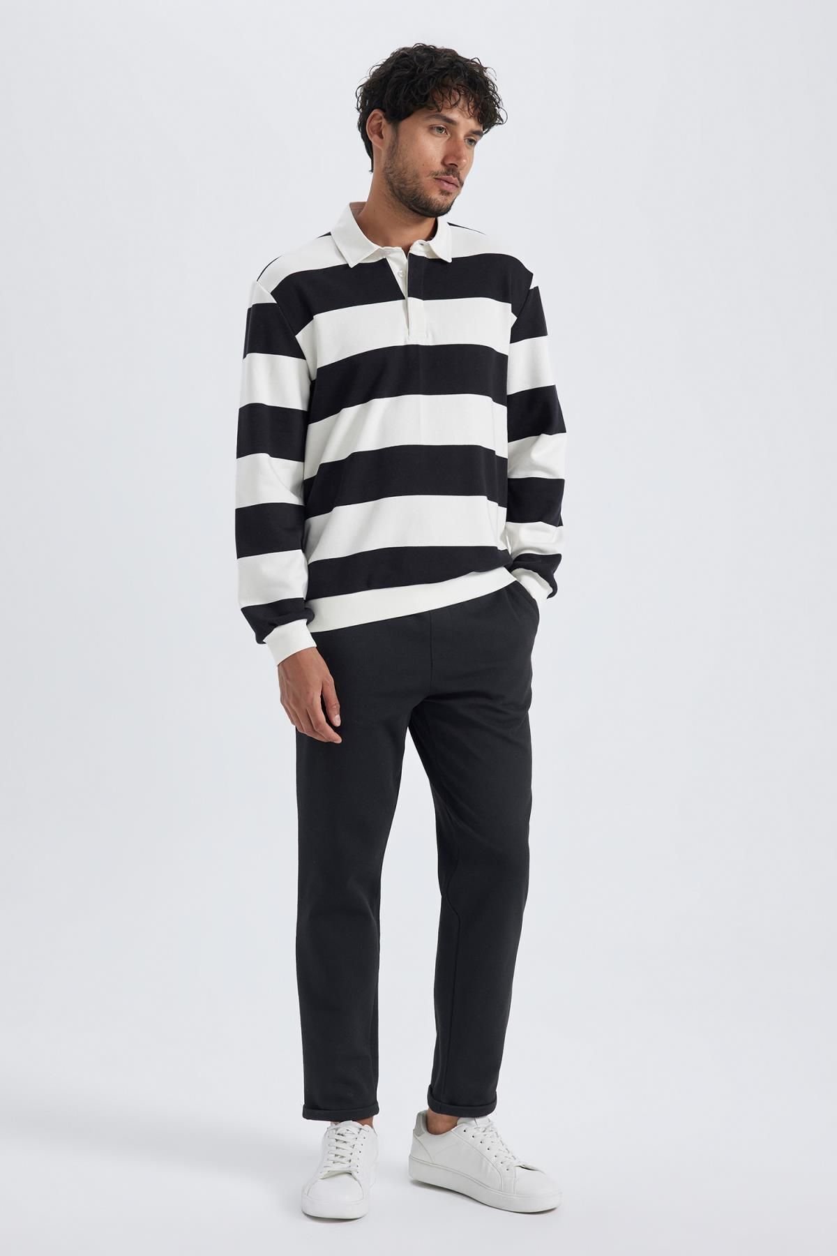 سویشرت مردانه آبی سرمه ای دفاکتو | A7826AX23AU اورجینال - تصویر 2