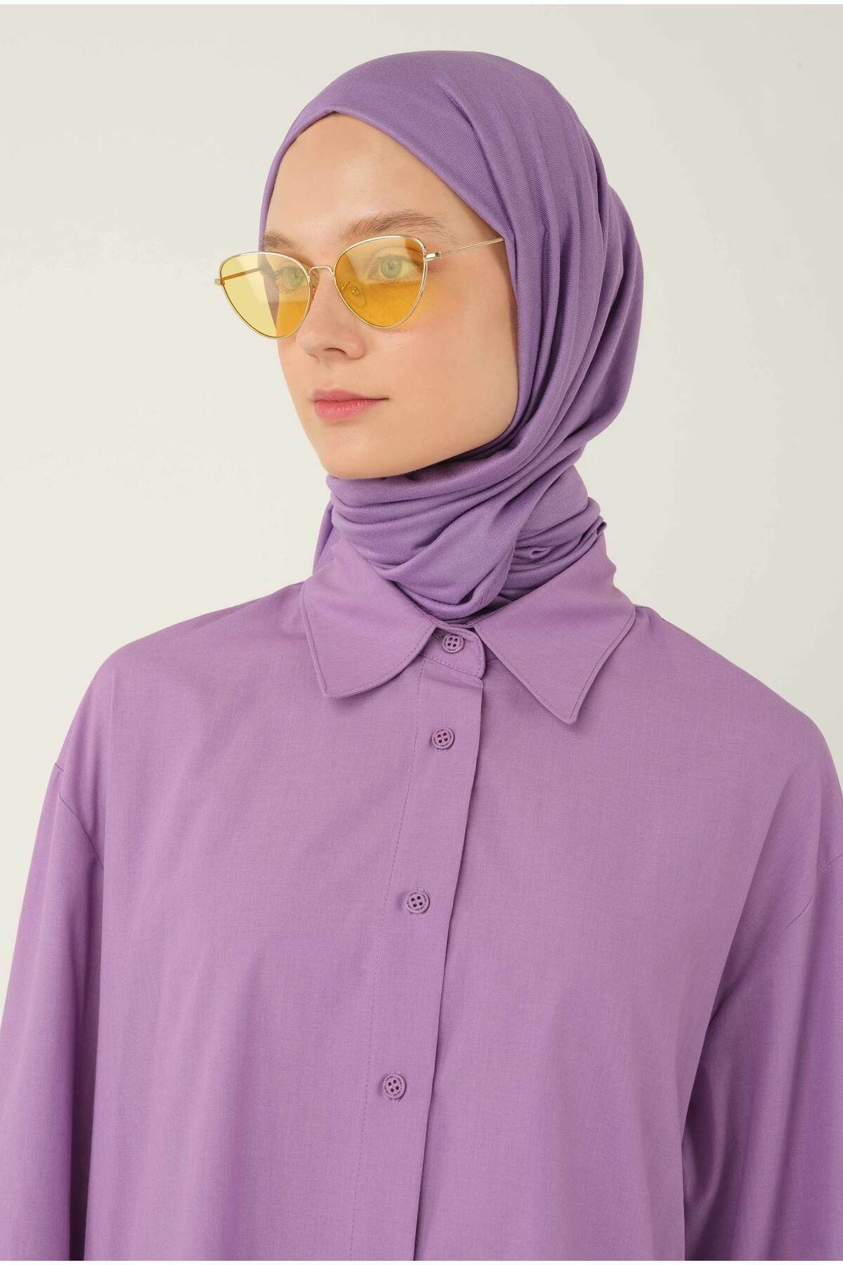 HEQA-Lilac Combed Shawl 3