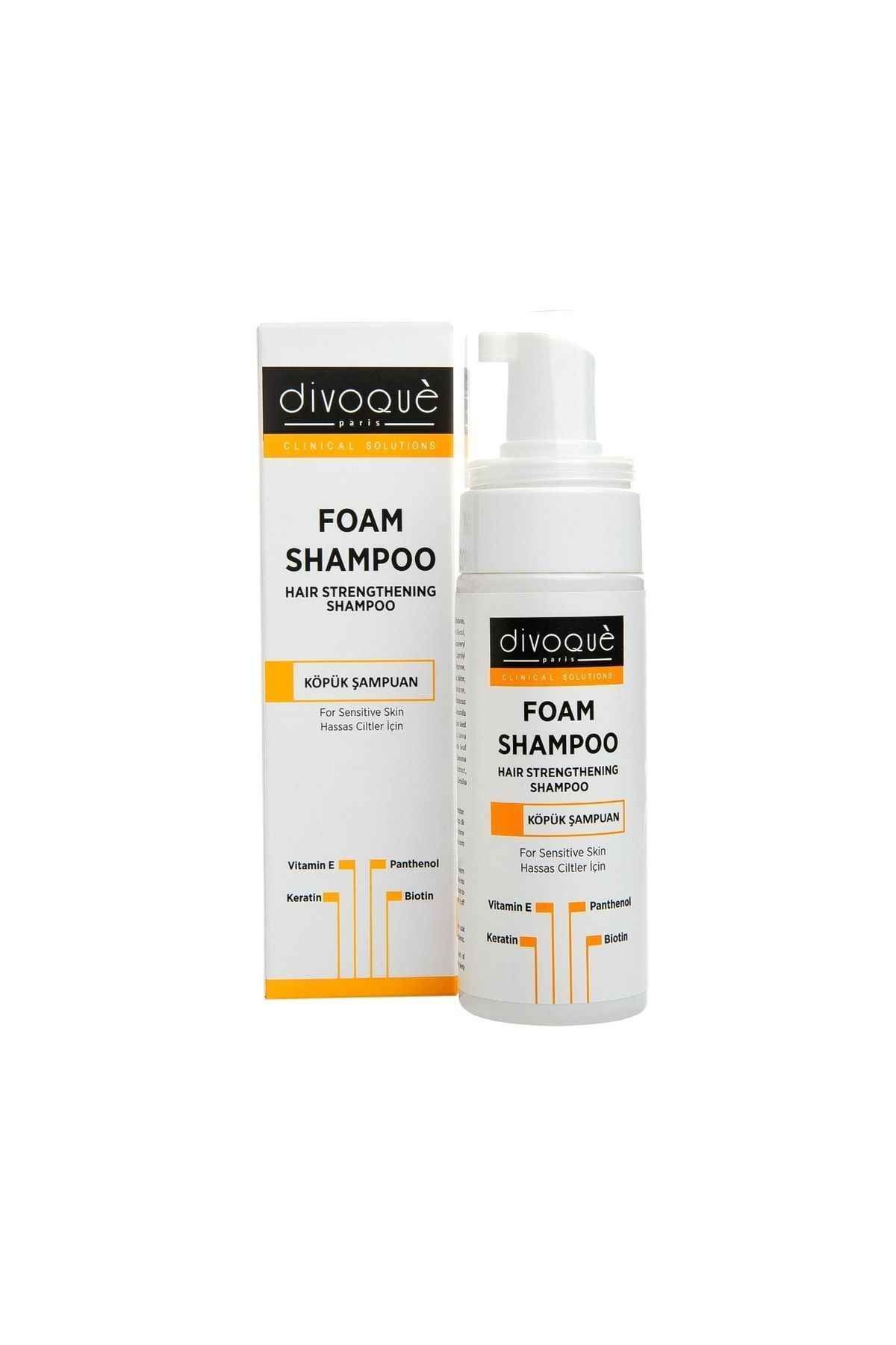 DIVOQUE-150 Ml Panthenol Keratin Vitamin E B7 Foam Shampoo 3