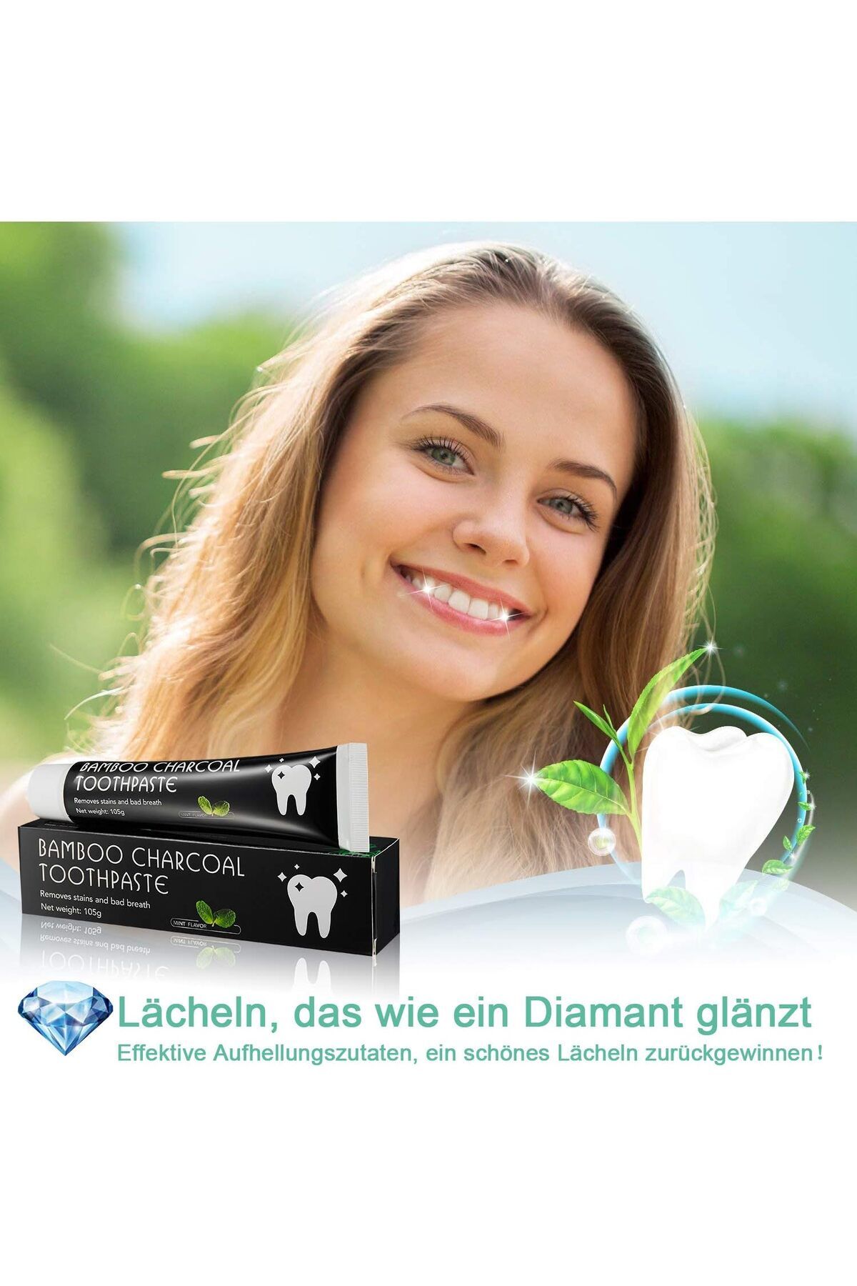 Generic-Activated Charcoal Toothpaste, Teeth Whitening, Bamboo Charcoal Toothpaste, Natural Black Toothpaste 6