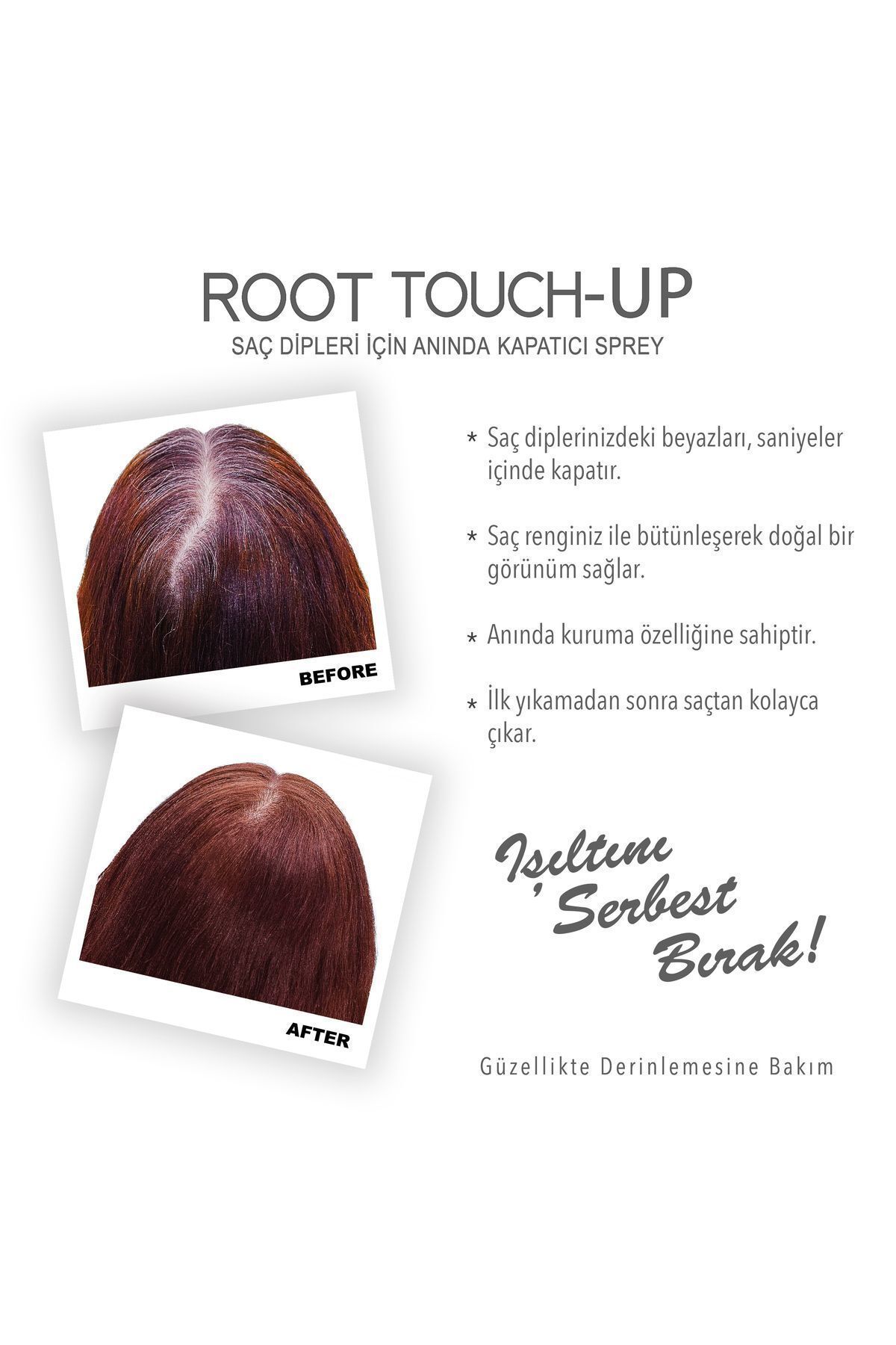 رنگ مو قرمز مردانه و زنانه Root Touch Up اسپری کانسیلر فوری 75 میل برای پایین موهای Root Touch-Up