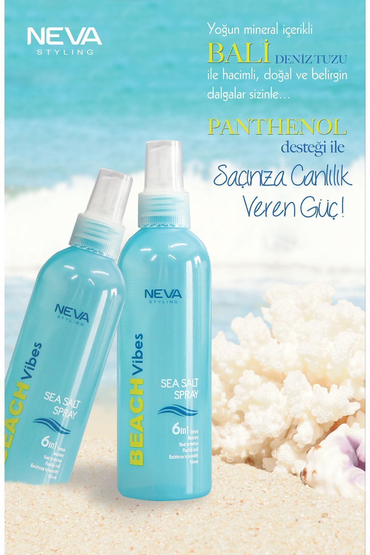 2'Lİ SET BEACH Vibes SEA SALT Sprey (200ml X 2 adet) — OTR242 NSTYLING SEA SPREY — تصویر 5 از 5