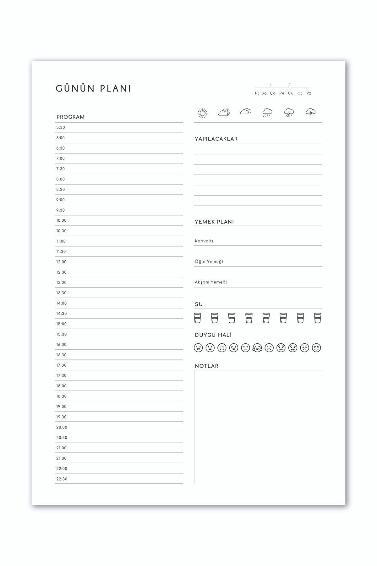 Fark Tanıtım-A4 Undated Daily Planner - 60 Sheets with cover 7