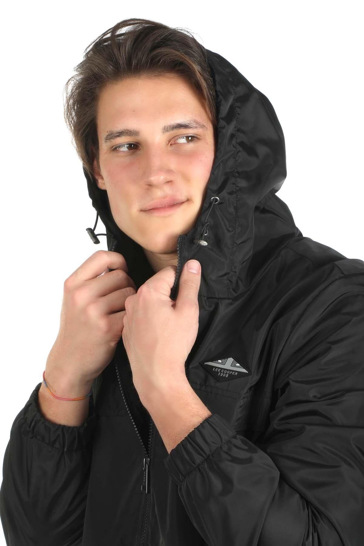 کاپشن مشکی مردانه سیاه کت بافندگی توماس Lee Cooper