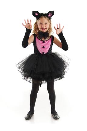 Tameris Kostüm Kedi Kostümü - Kız Çocuk Cadılar Bayramı, Halloween, Doğum Gün...