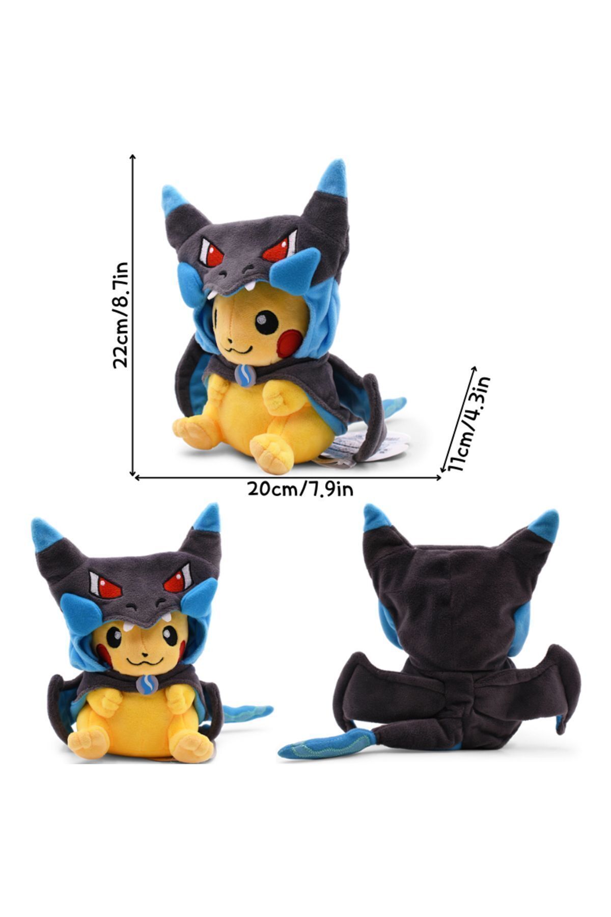 Pikachu mega charizard x plush discount