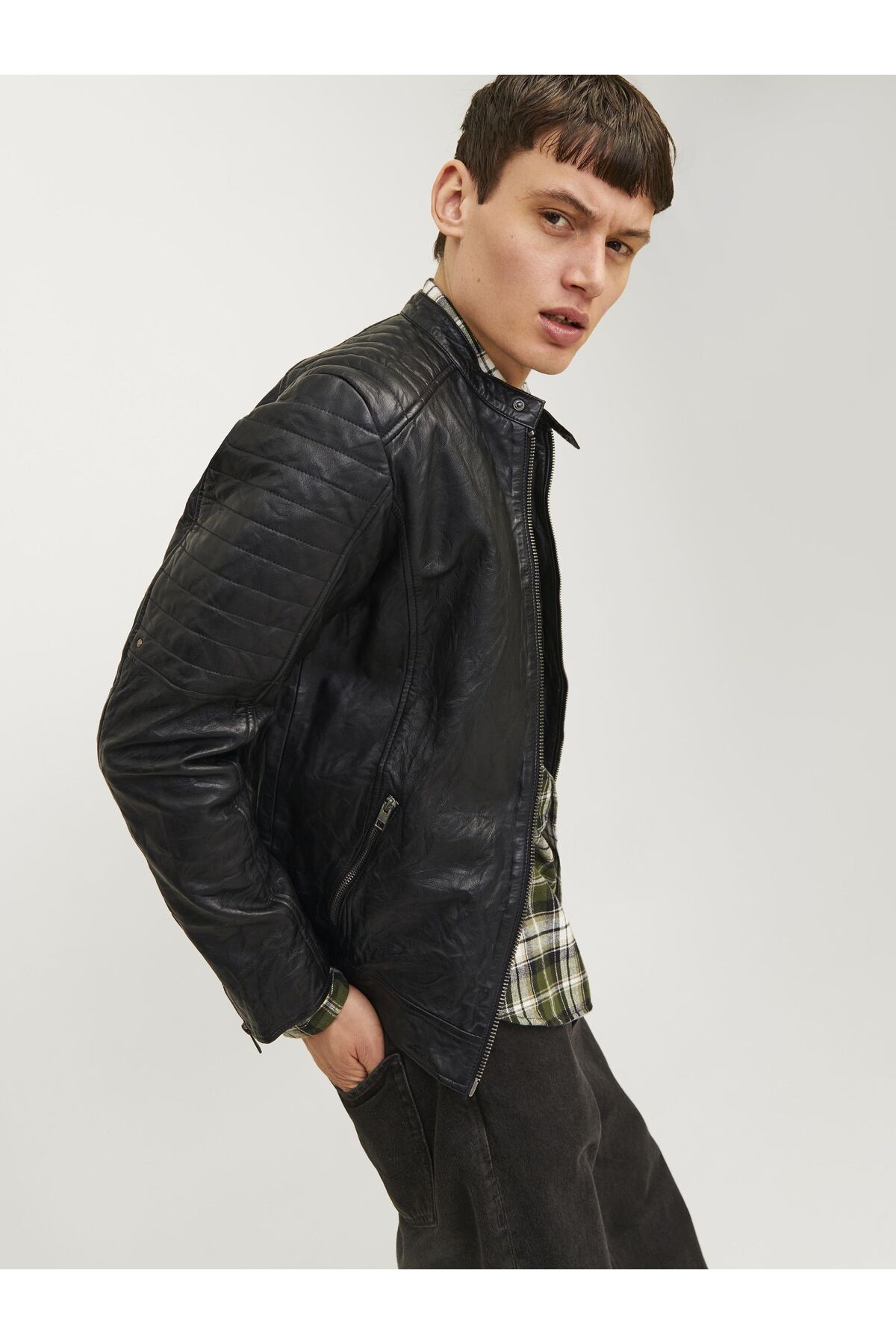 کت جک اند جونز مردانه  مشکی  راسته Regular/رگولار    بیسیک کژوال/روزمره | Jack & Jones 12262456 BD - تصویر 7