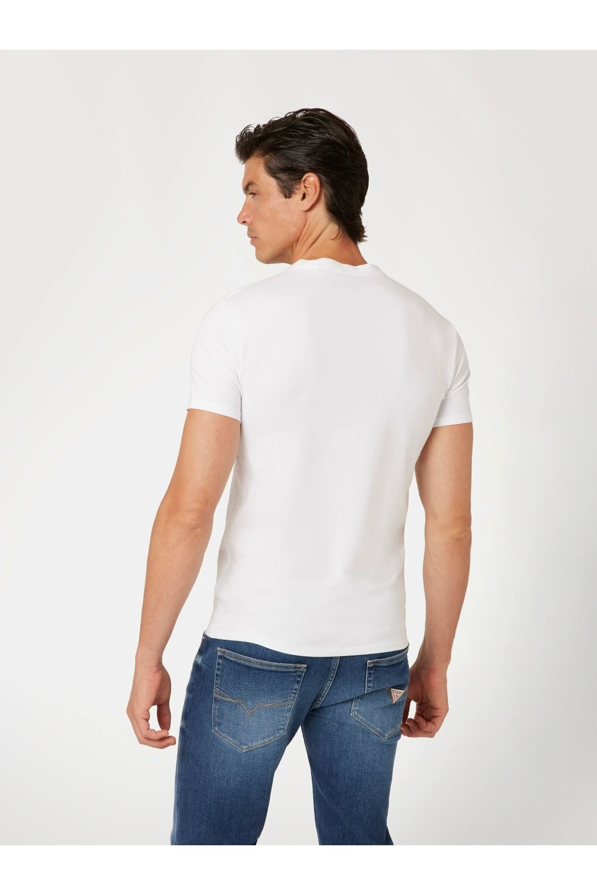 شلوار مردانه بژ Guess | M2YAN2D4Q42 اورجینال - تصویر 4