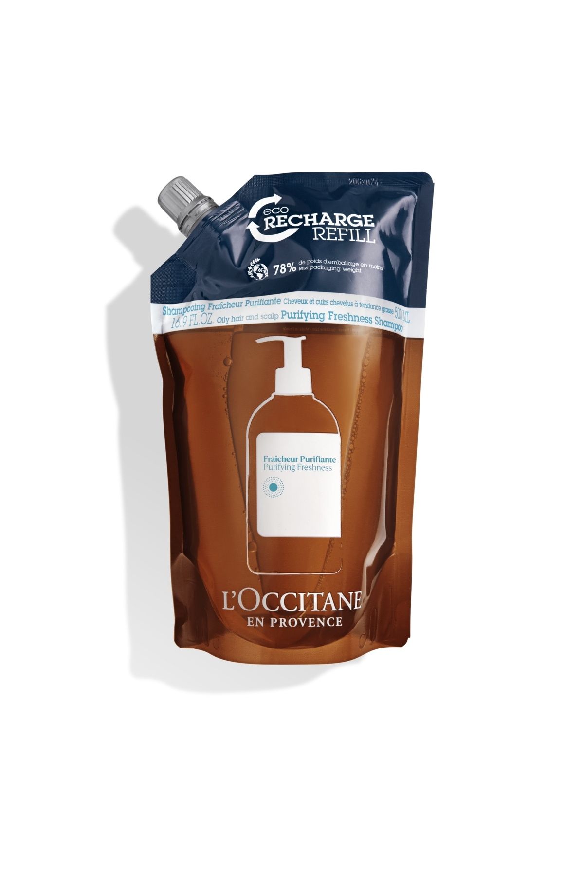 شامپو پاک کننده و احیا کننده آروماکولوژی Eco-Refill 500 میلی لیتر L'Occitane