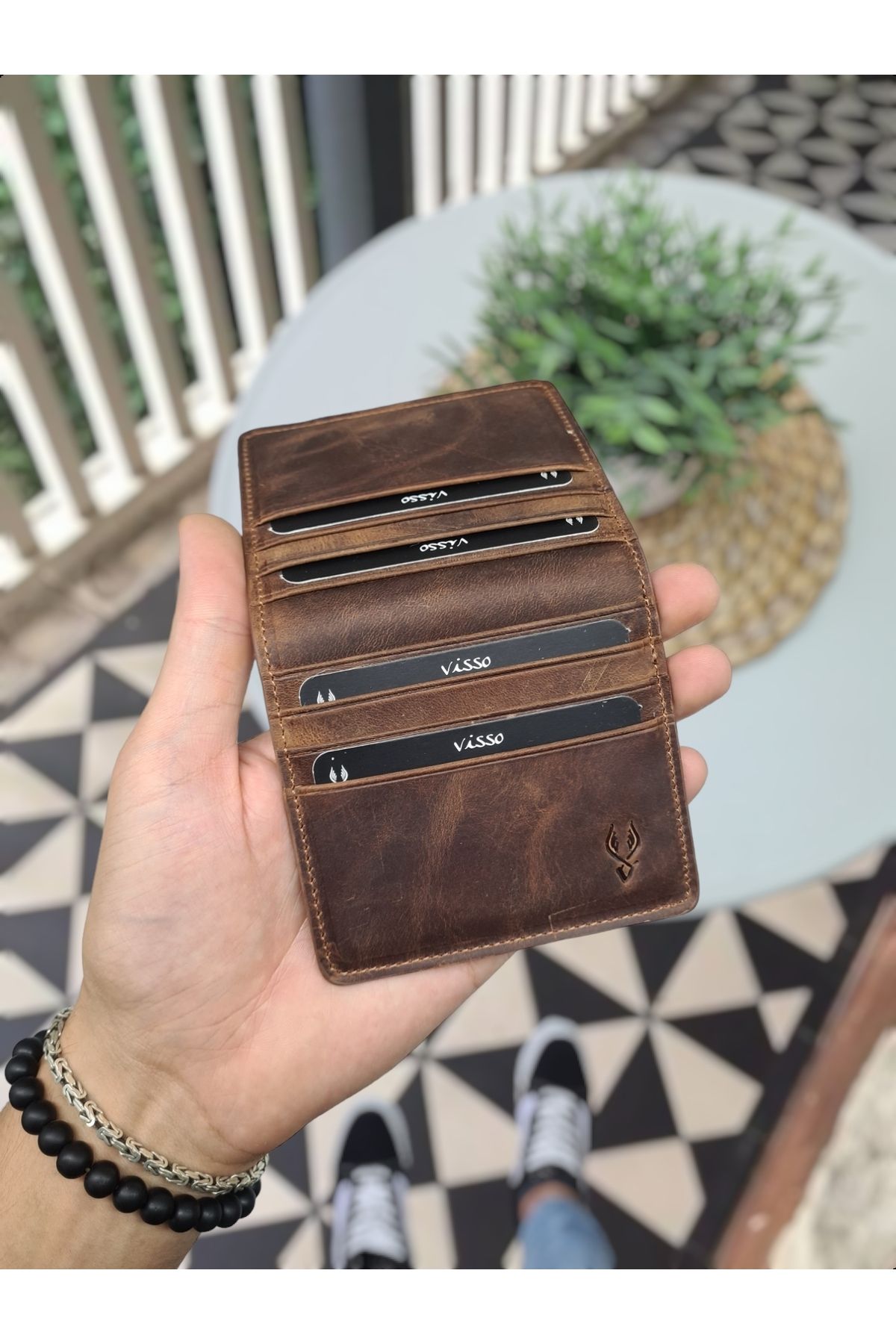 کیف پول مردانه و زنانه VISSO 657 اصلی گوشت گاو مگنت لری آقای کارت مقدس دستی شیک Visso leather