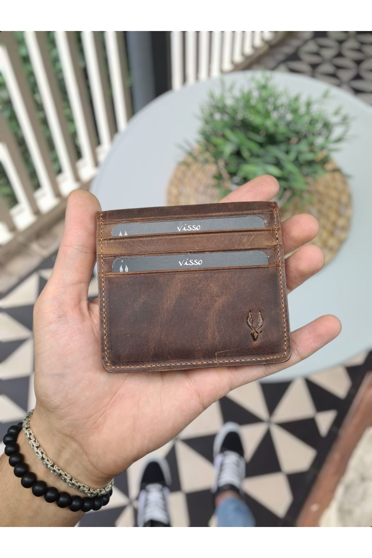 کیف پول مردانه و زنانه VISSO 657 اصلی گوشت گاو مگنت لری آقای کارت مقدس دستی شیک Visso leather
