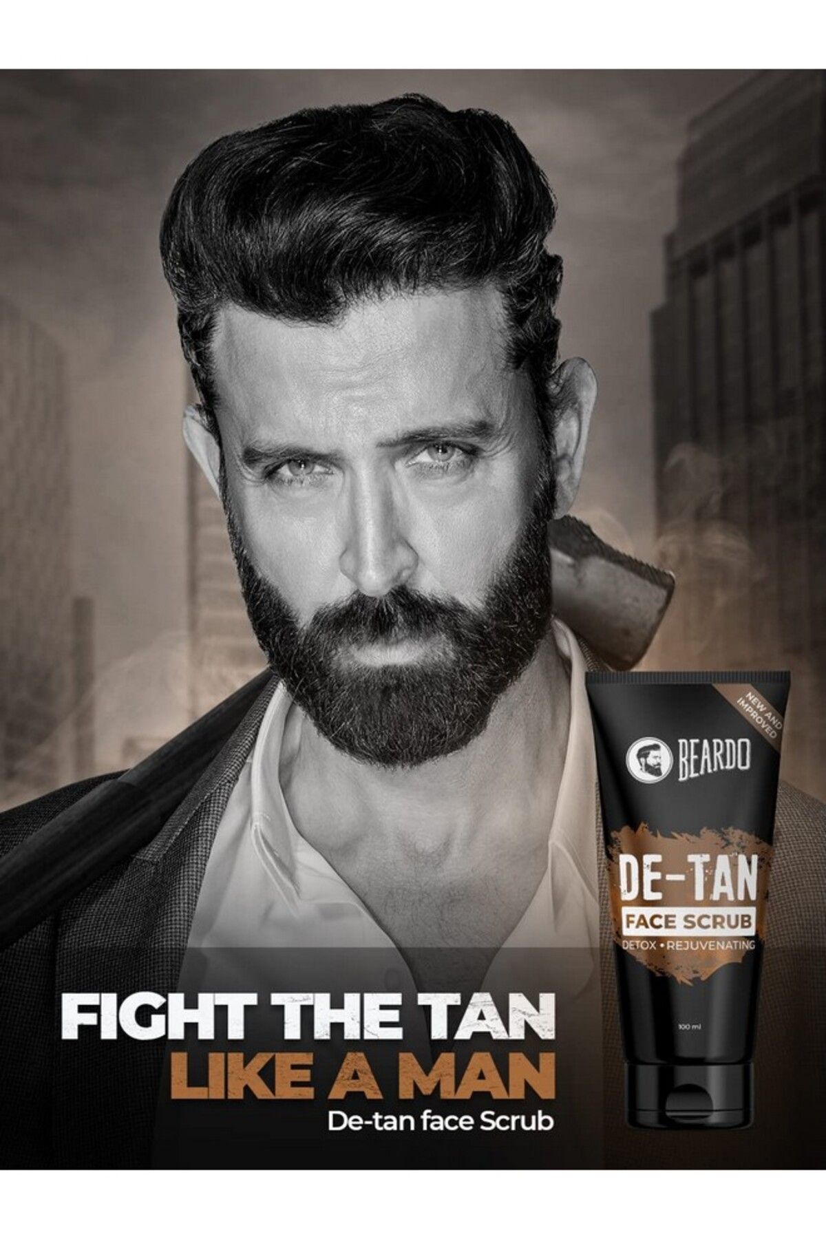 BEARDO-DeTan Face Scrub for Men Improved Version (100 g) 2