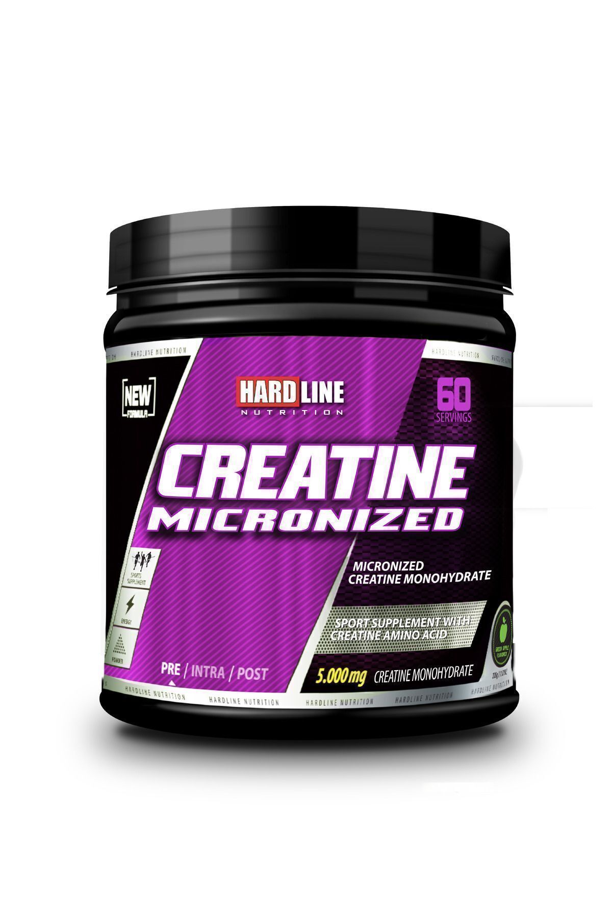 Hardline Kreatin Mikronize 324 gr 60 Servis Yesil Elma Aromalı