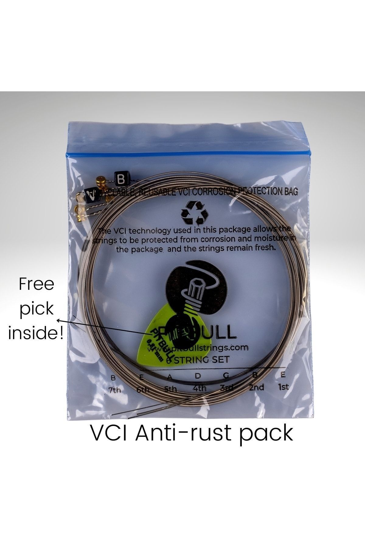 PİTBULL-Pitbull Strings Gold Series Electric Guitar String 3 Piece Set (String Winder + 4 Picks + Hat) GEG 10-46 L 3P SSC 4