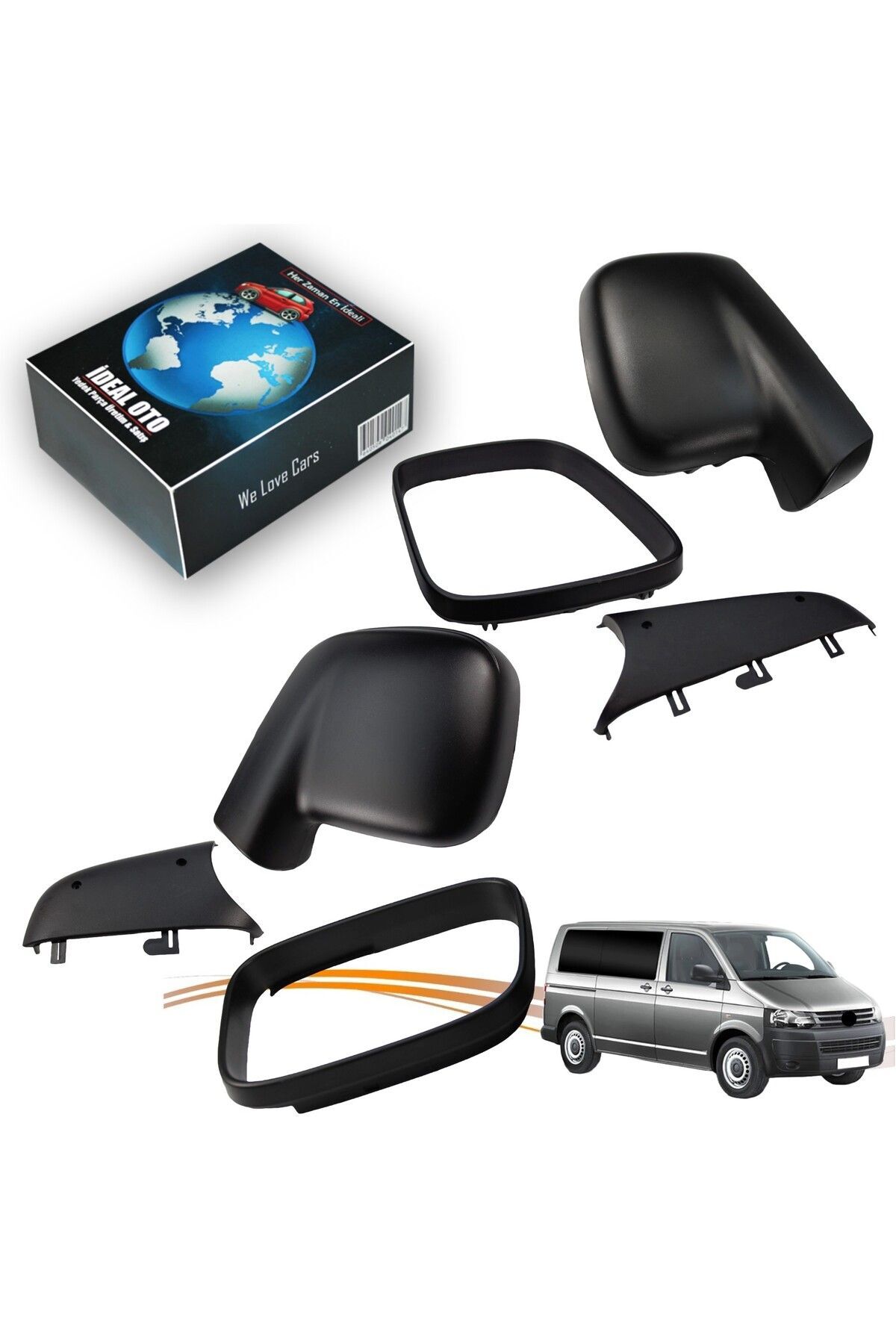 İDEAL OTOMOTİV Volkswagen Transporter T5 2003-2015 Dış Ayna Kapak