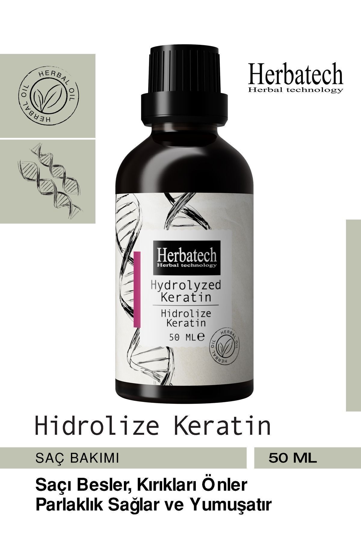 Yıpranmış Saçlara Özel Hidrolize Keratin 50ml — NRM286 — تصویر 1 از 4