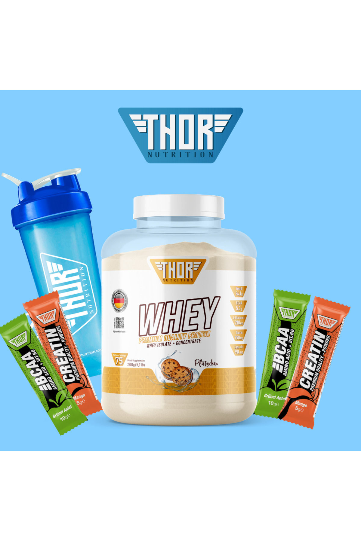 2.3 Kg Whey Protein 75 Servis Kurabiye Aromalı (formulated In Germany)