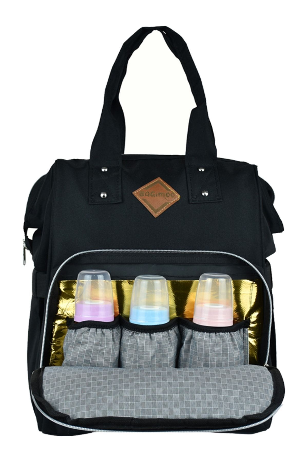 Bagimoo Anne Bebek Bakım Sırt Çantası Biberon Termoslu Sıvı Geçirmez Bebek Çantası fotoğrafı 7 (önizleme)