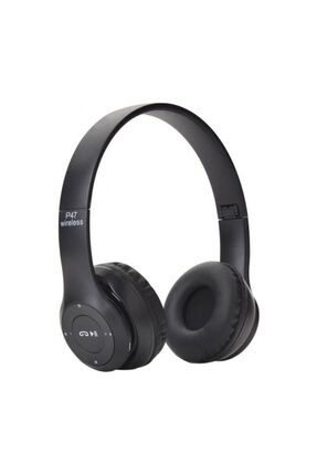 HOBİPİX P47 Wireless Bluetooth 5.0 Kablosuz Extra Bass - Fm Radyo Kafa Üstü Kulaklık