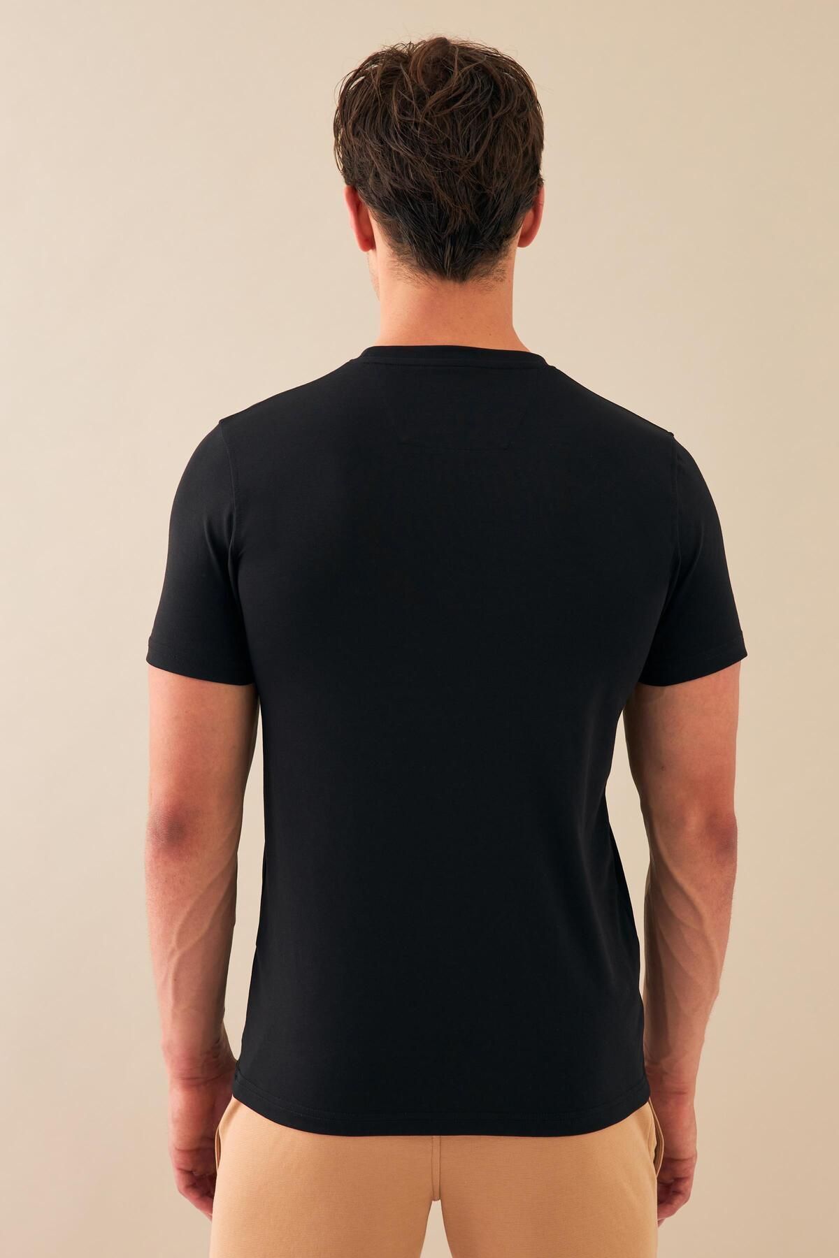 تی شرت ورزشی مردانه پیراهن پنبه ای MERCERIZED پارچه SLIMFIT T0095 Escetic