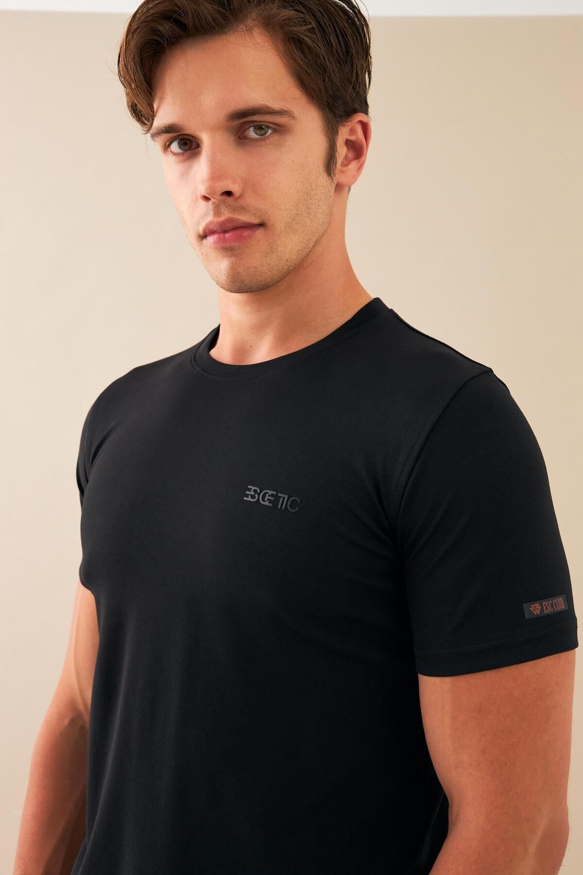تی شرت ورزشی مردانه پیراهن پنبه ای MERCERIZED پارچه SLIMFIT T0095 Escetic