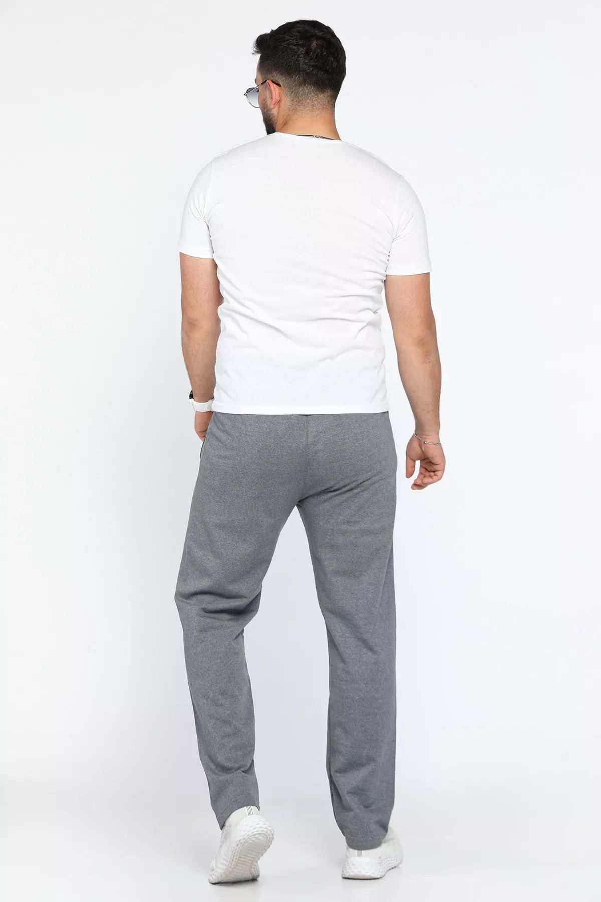 GÜLSELİ-Pantaloni de trening pentru bărbați - imprimați gri închis 3