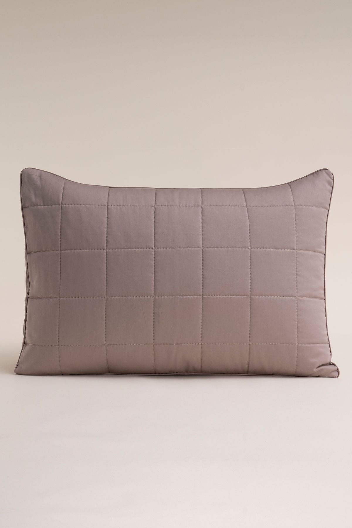 Penelope-Stone Color 100% Cotton Satin Bedspread - 300X280 cm Lia Series 4