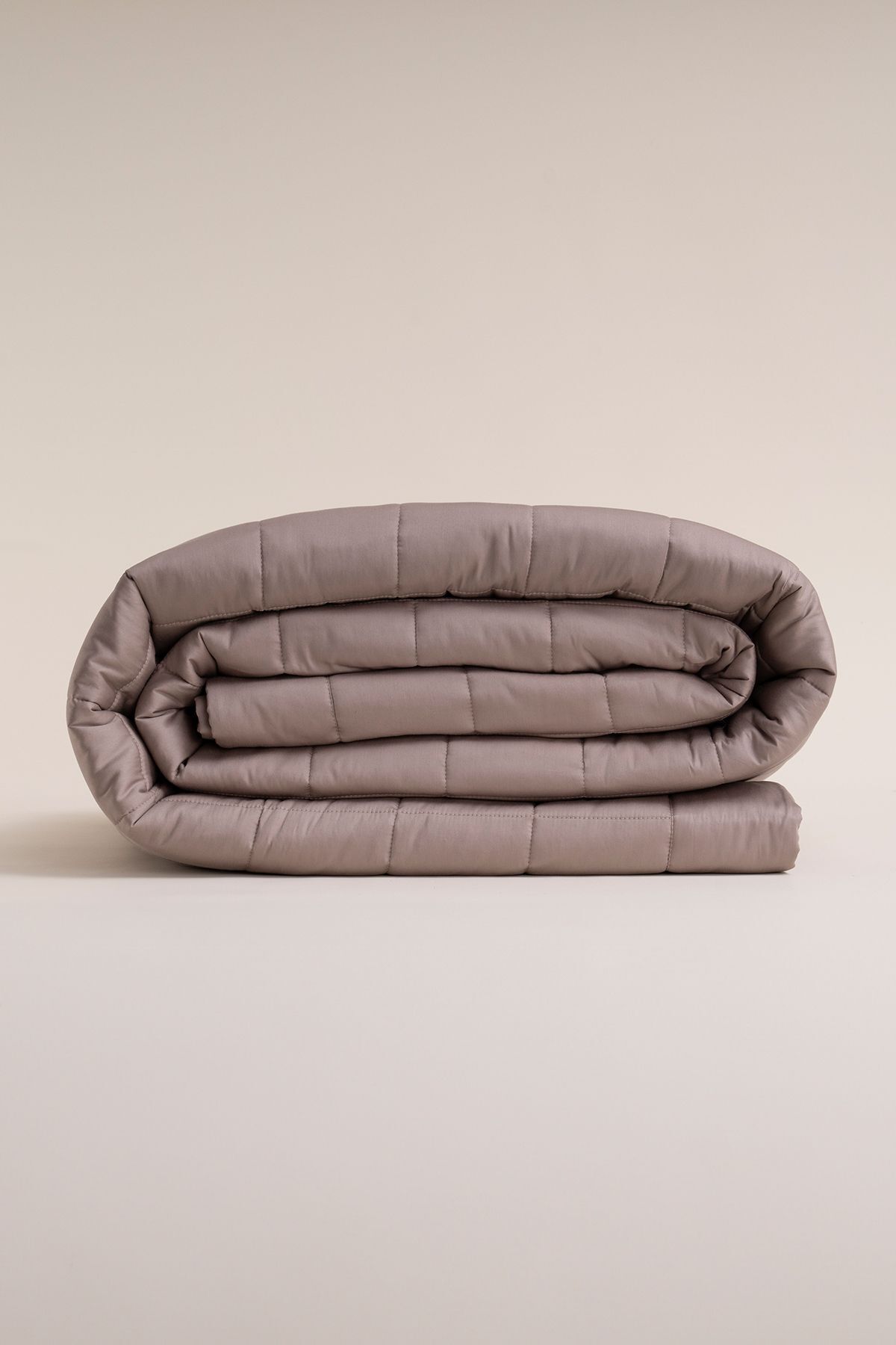 Penelope-Stone Color 100% Cotton Satin Bedspread - 300X280 cm Lia Series 3
