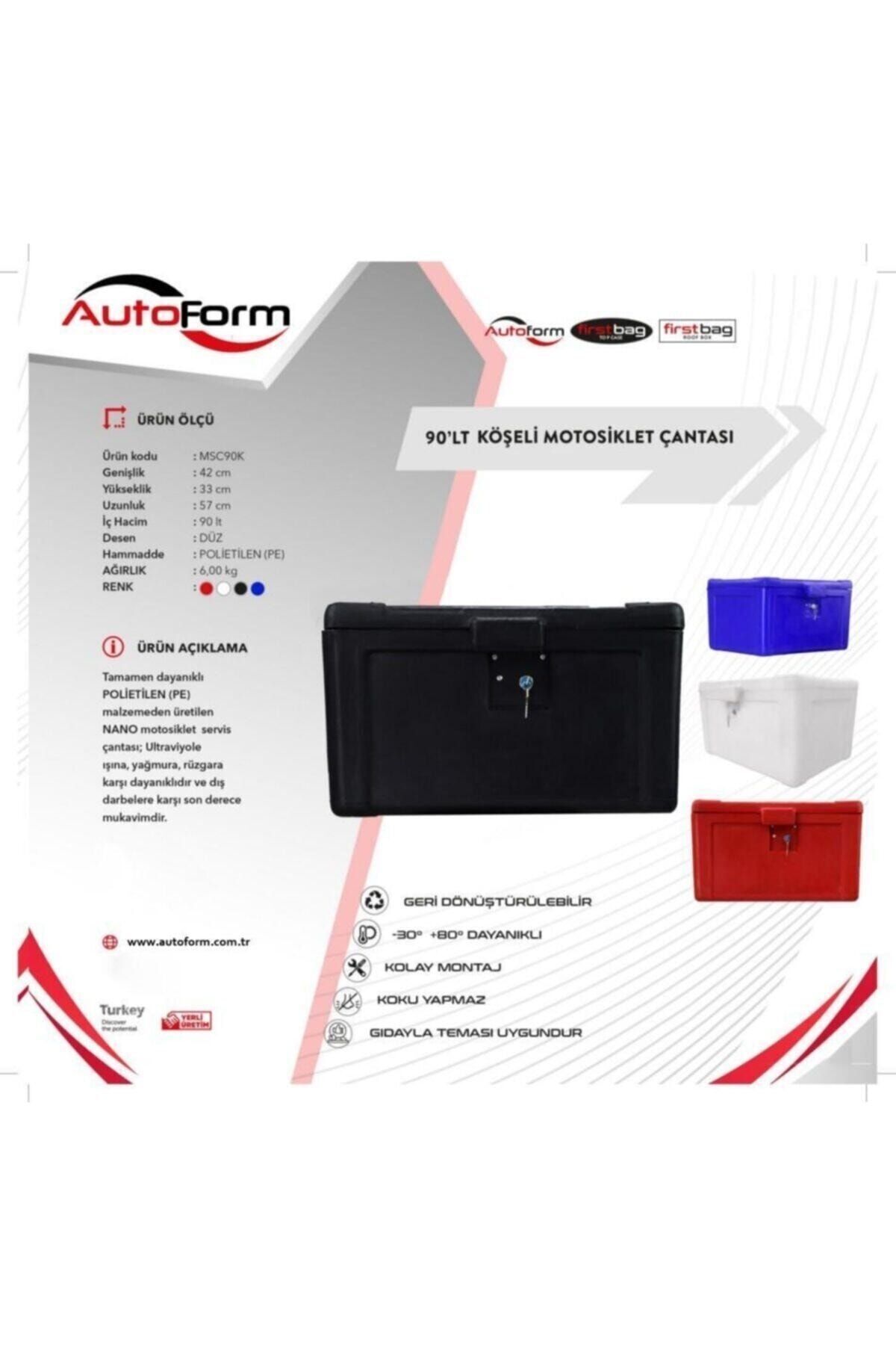 Autoform Motosiklet Servis Çantası Nano Siyah 90 Litre, Kilitli Köşeli ...