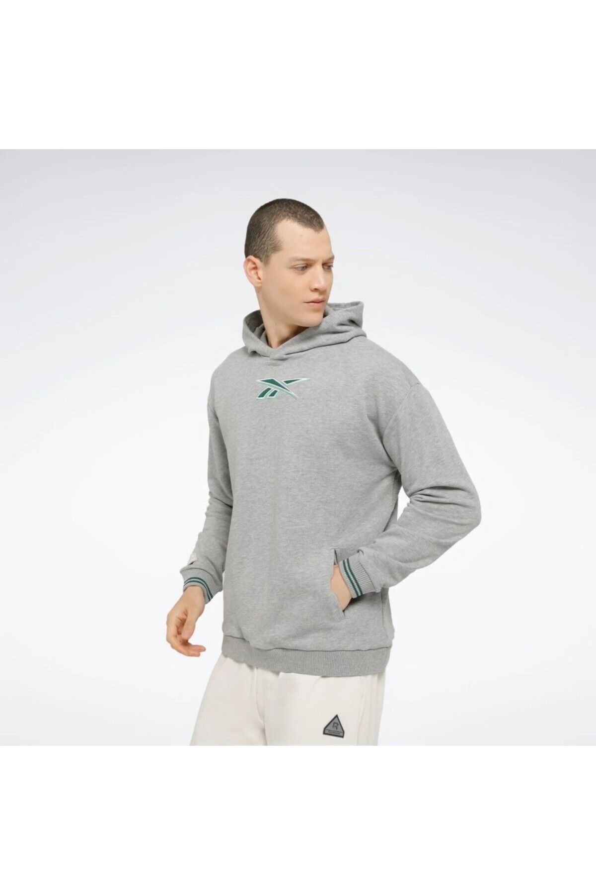 Reebok Men s Gray Hooded Classics Uniform Sweatshirt Trendyol