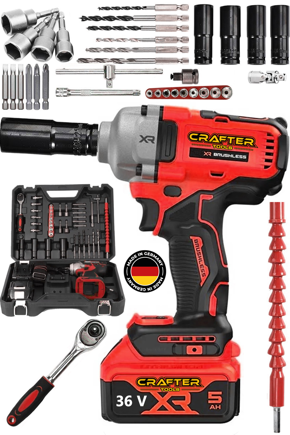 CRAFTERTOOLS Germany 450 Nm 36 Volt 5 Ah Şarjlı Torklu Somun Sıkma