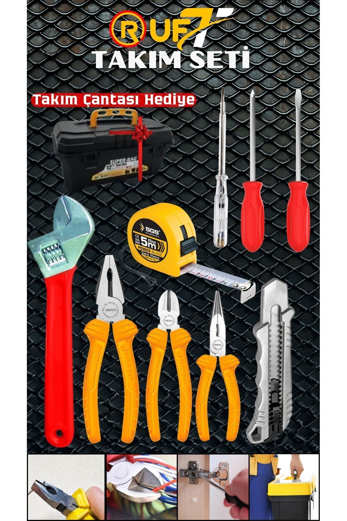 RUFT Takım Seti Takım Çantası Hediyeli