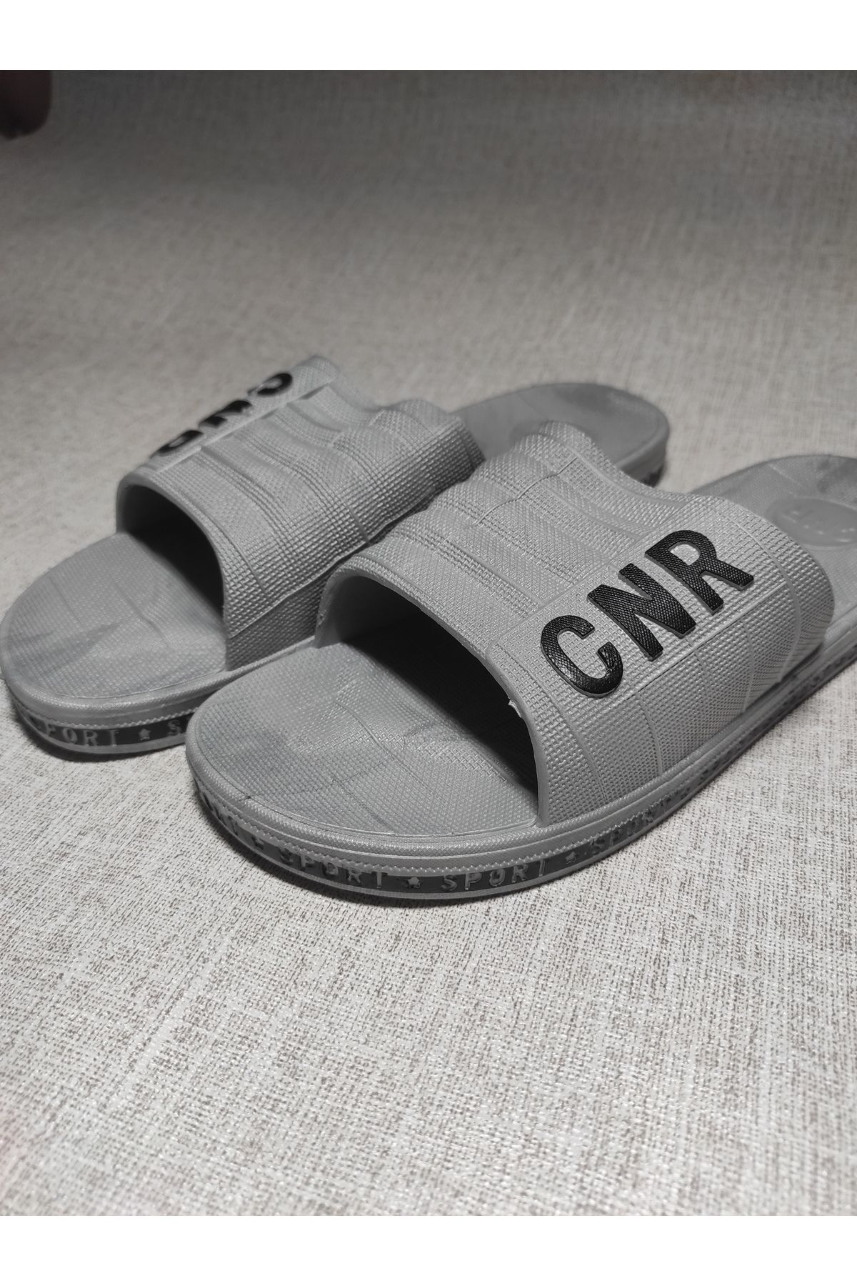 CNR-İnciButik Boxer - CNR Non-Slip Plastic Silver Color Men's Slippers trend 3