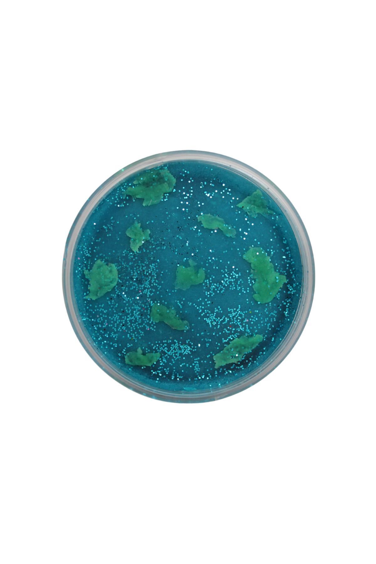 Playmood-125 g Natural Play Dough - Glitter and World Pattern 1