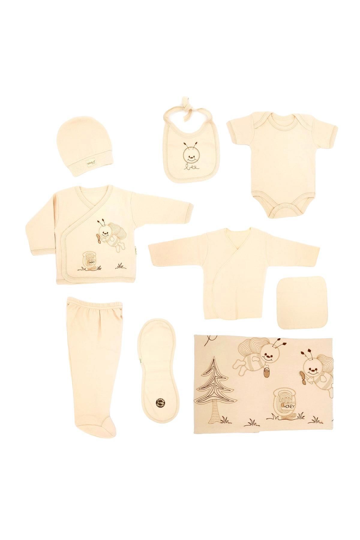 Dear Enika İpeksi Baby Yeni Doğan 11'li Hastane Çıkış Seti 0-4 Ay Kız Erkek Bebek fotoğrafı 3 (önizleme)