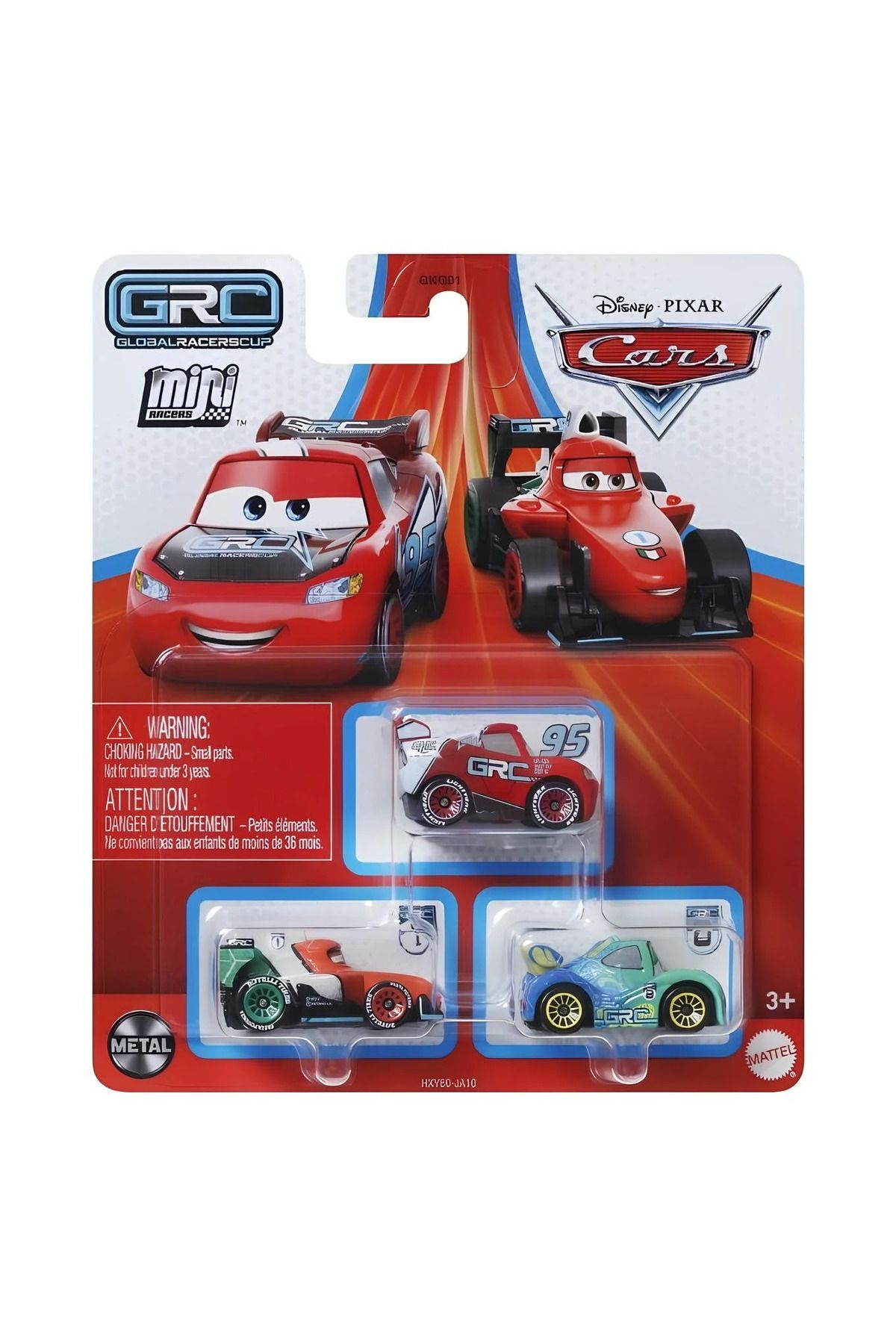 DİSNEY Grc Cars Mini Racers Lightning Mcqueen, Francesco, Carla