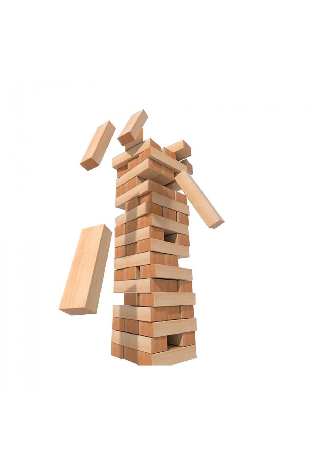 Rafadan Tayfa Rulo Kule Oyunu Ahşap Jenga Denge Oyunu