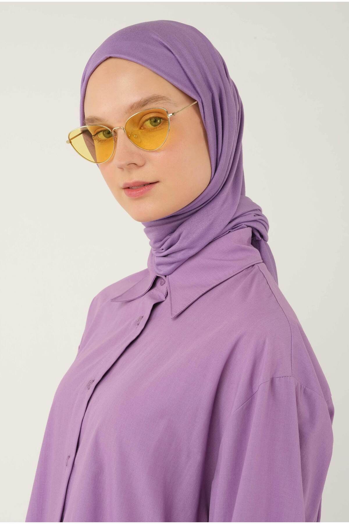 HEQA-Lilac Combed Shawl 4