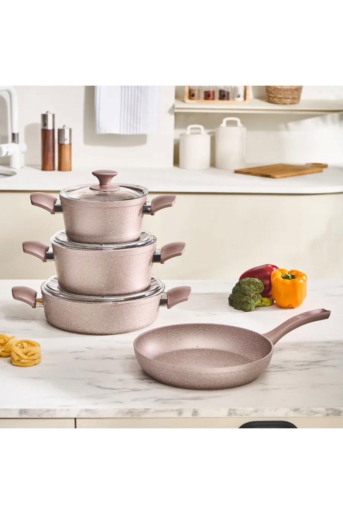 Karaca-Biogranit Rosegold Induktionskochtopf-Set, 7-teilig 4