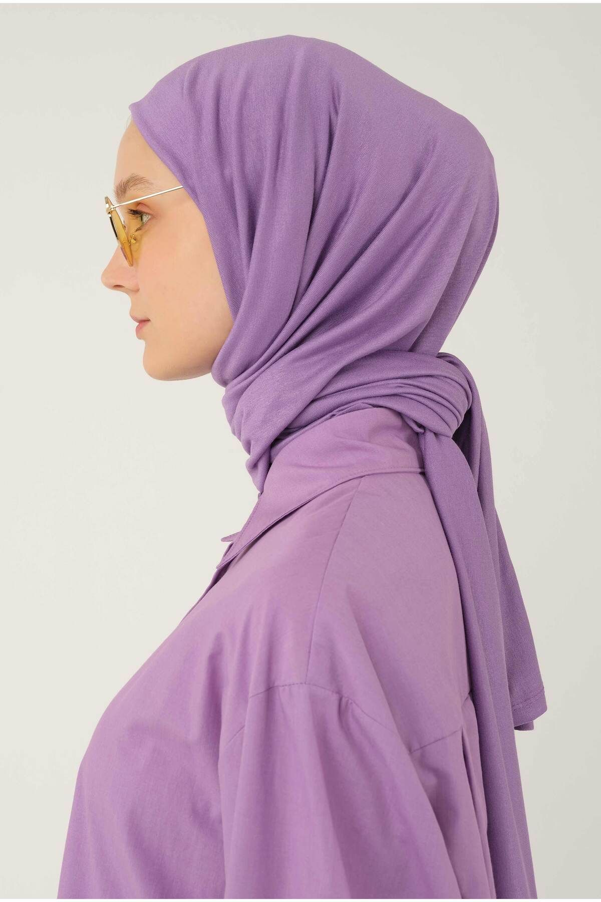 HEQA-Lilac Combed Shawl 5