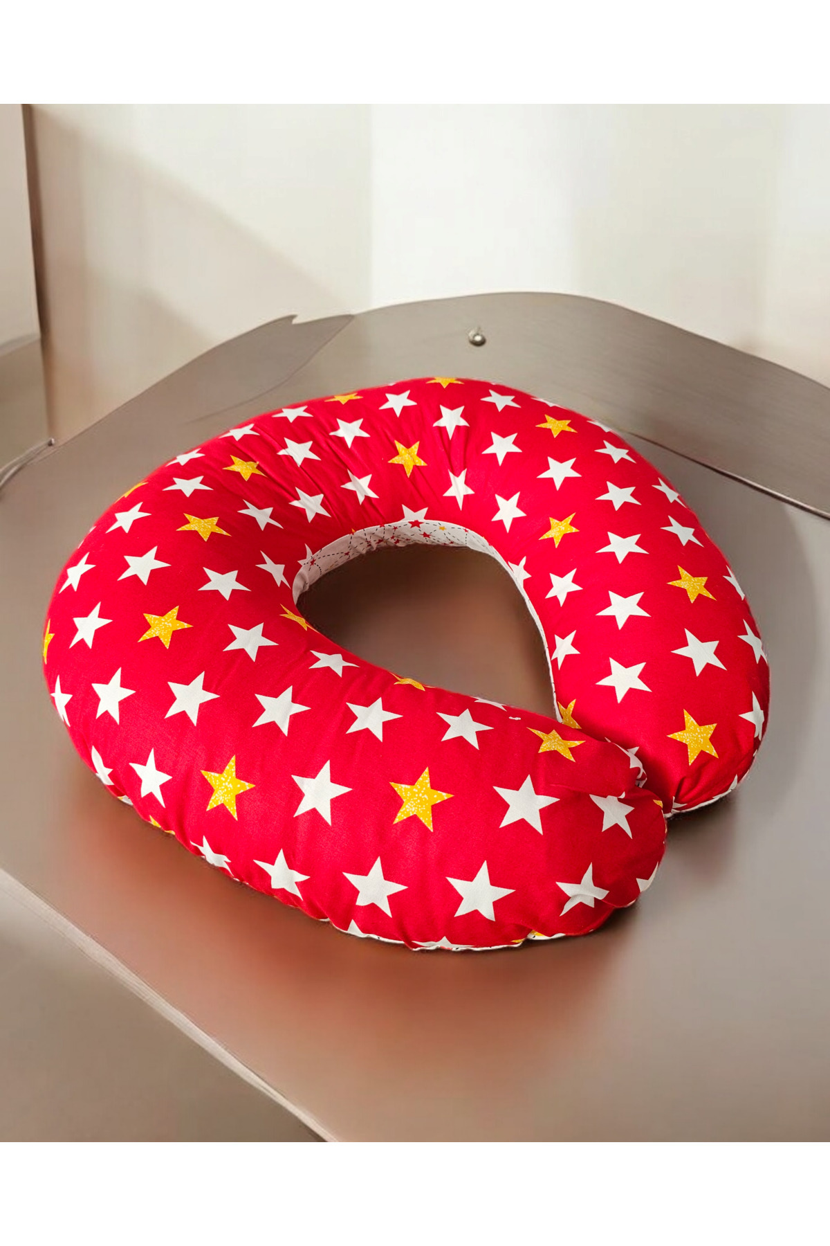 BeybiNest Delüxe Sarı Kırmızı Emzirme Ve Oturma Yastığı fotoğrafı 3 (önizleme)