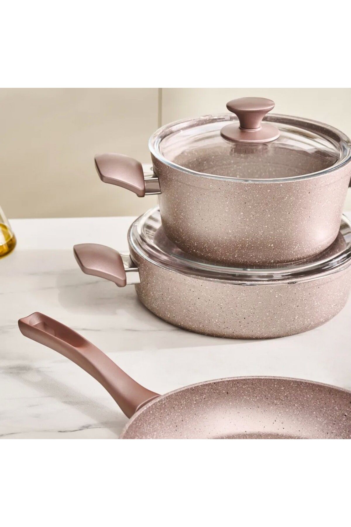 Karaca-Biogranit Rosegold Induktionskochtopf-Set, 7-teilig 2