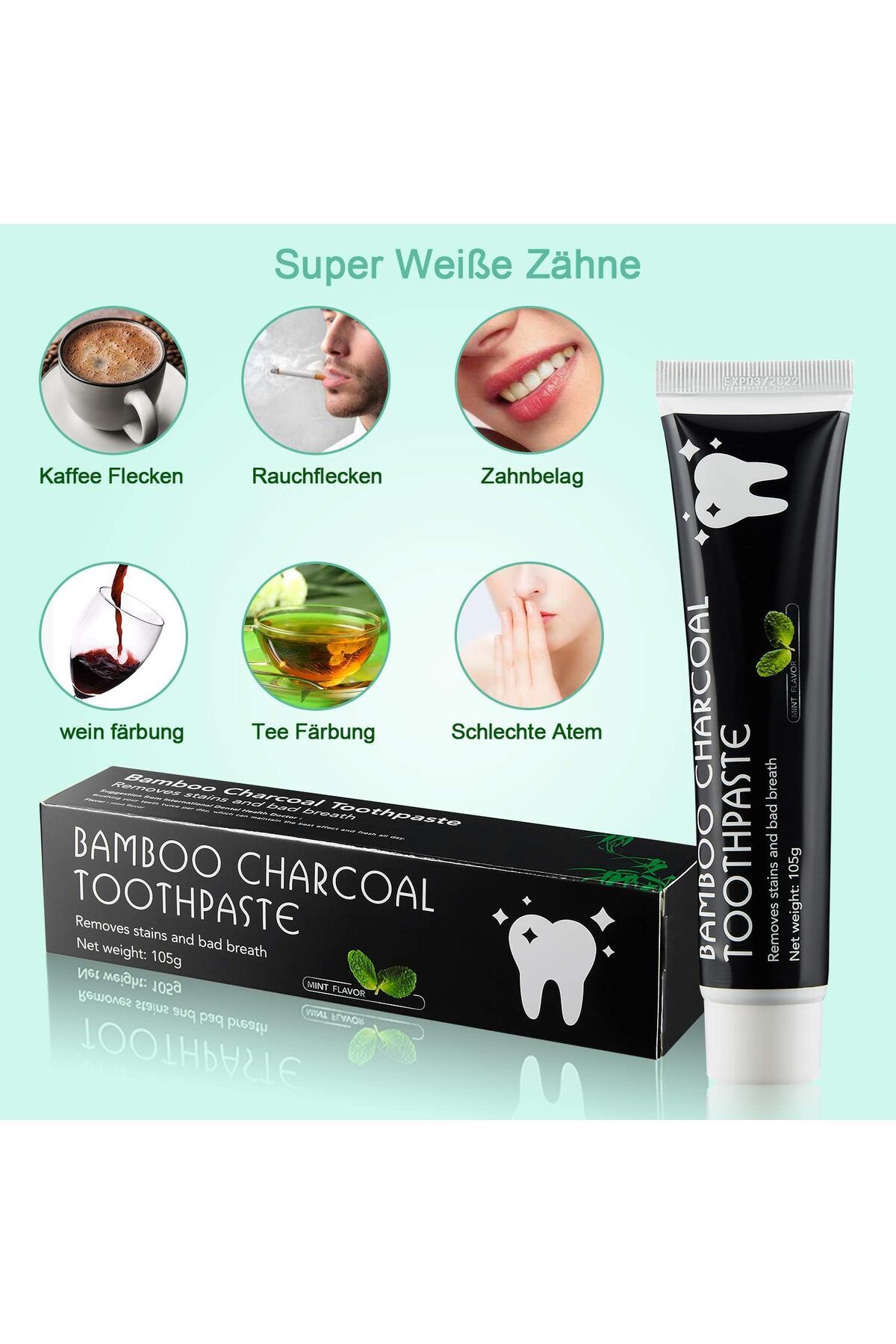 Generic-Activated Charcoal Toothpaste, Teeth Whitening, Bamboo Charcoal Toothpaste, Natural Black Toothpaste 3