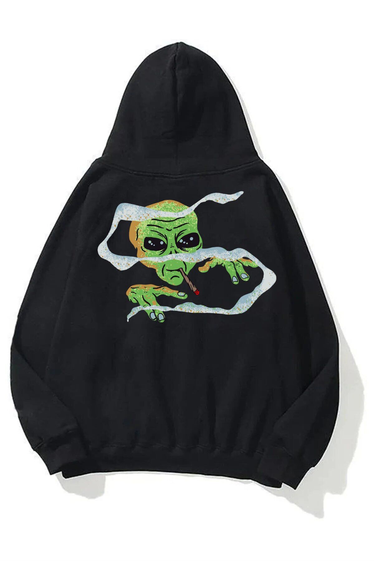 Trendiz Unisex Smoking Alien Sweatshirt Hoodie Siyah Fiyat Yorumlar Trendyol