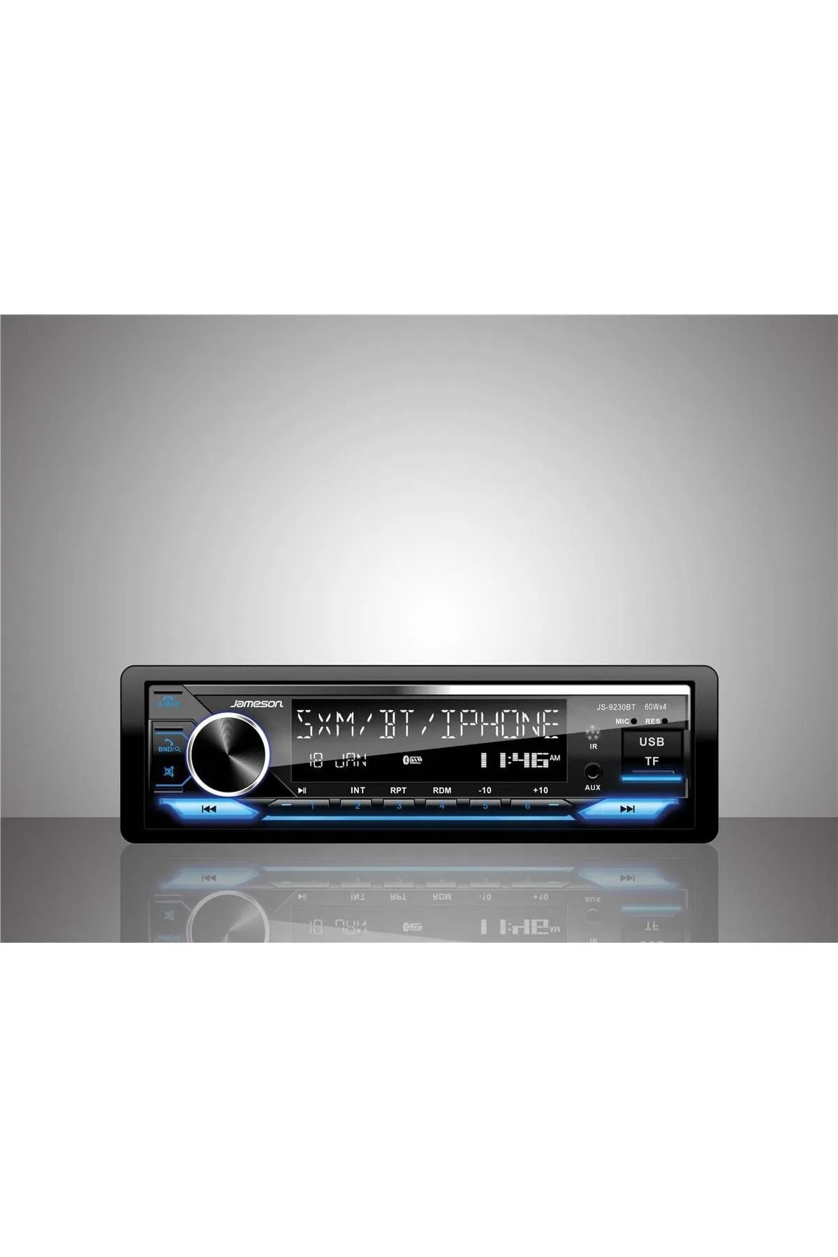 Jameson Js-9230 Bt Usb Charge/bluetooth/aux/hafıza Kartı/lcd Ekran Çift Anfi Çıkışlı/4x60watt Oto Tey