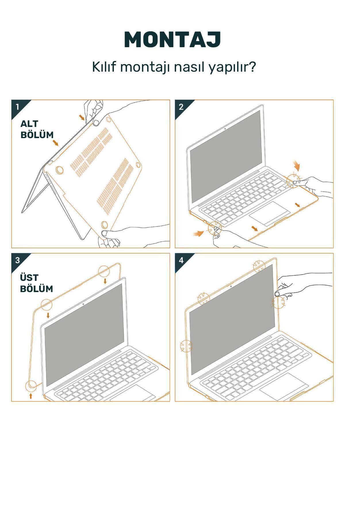Macbook Pro 13 M1 M2 2020-2022 A2251/A2289/A2338 Koruyucu Kapak Kılıfı 4