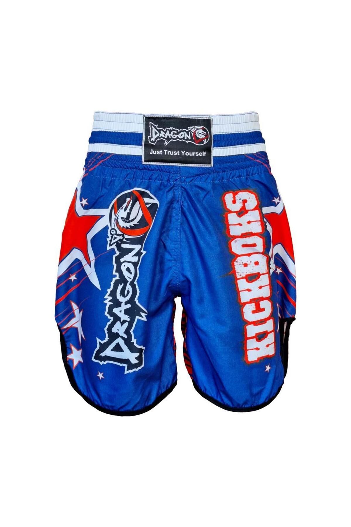 شورت بوکس مردانه و زنانه KB240 KICK BOXING کوتاه دیجیتال چاپ آموزش Dragondo