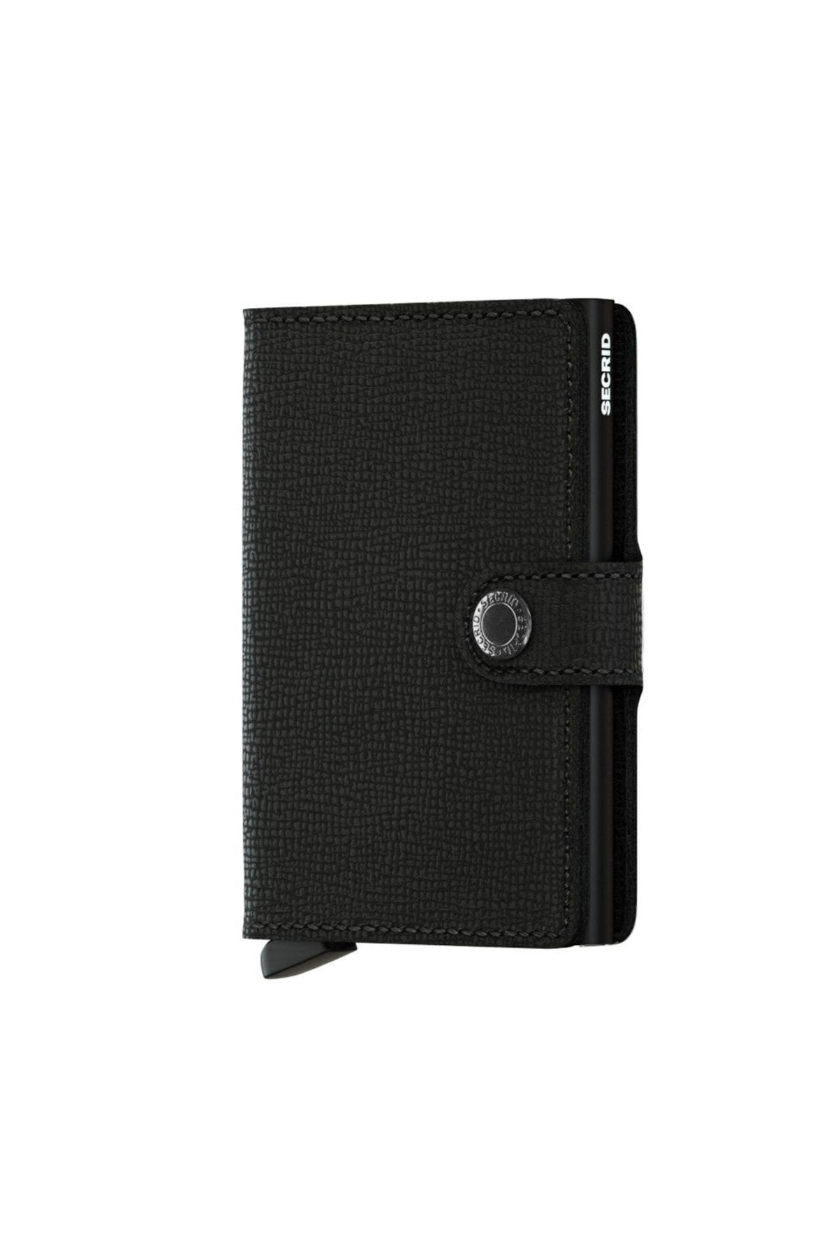 کیف پول مردانه و زنانه MINIWALLET CRISPLE مشکی N A 100 ٪ چرمی اروپایی اصلی Secrid