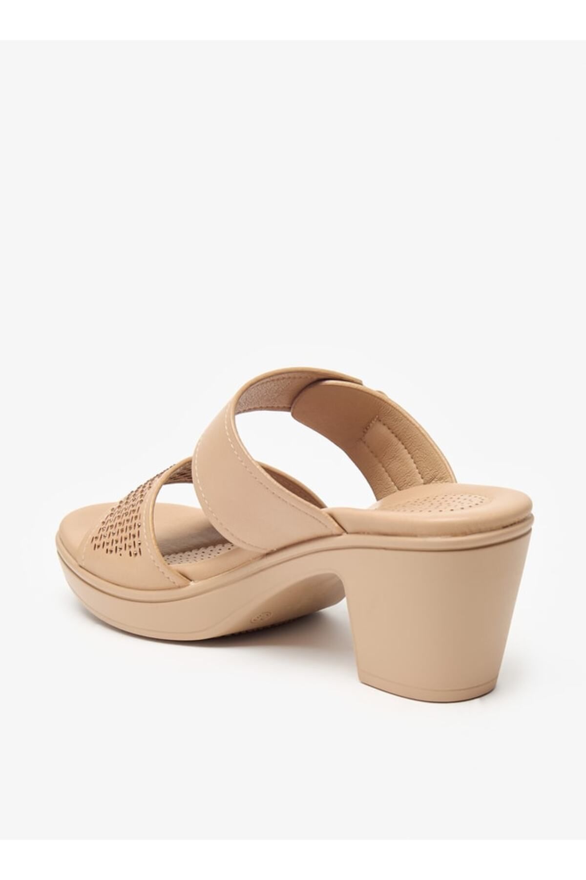 Le Confort-Embellished Slip-On Sandals with Block Heels 2